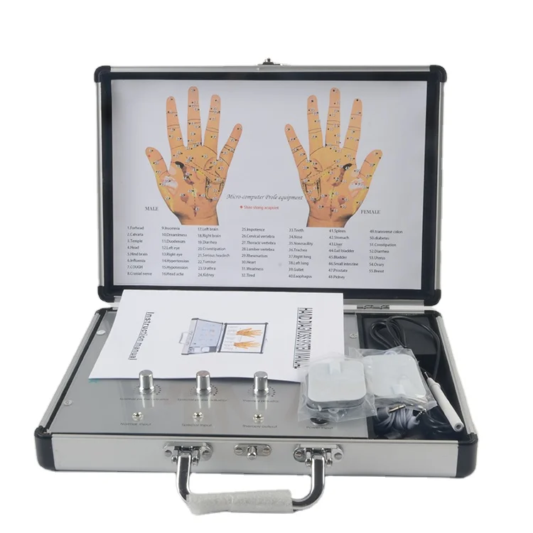 Multi frequency full body health analysis hand acupoint diagnosis therapy machine