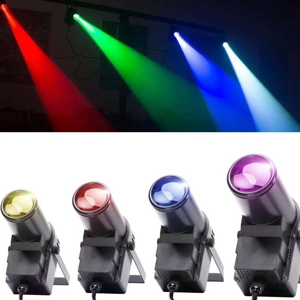 

4pcs Stage Spot Light 10W RGBW DMX512 Suitable Beam Led Pinspot Light For DJ Party Disco Mirror Ball Pin Spot Lights Spotlights