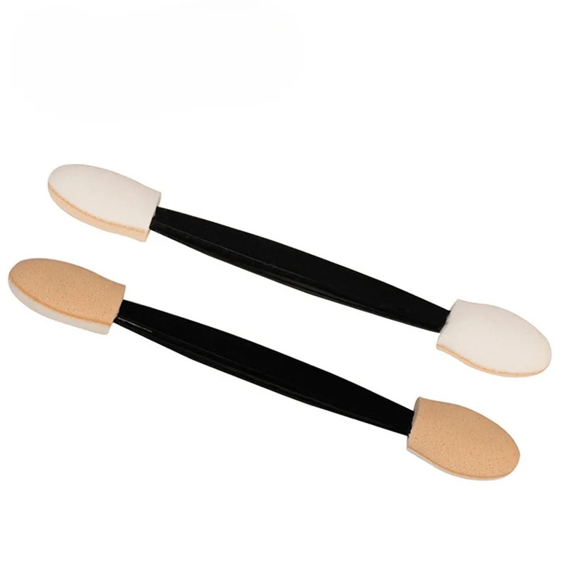 1/20 stuks wegwerp oogschaduwborstel dubbelzijdige spons plastic make-up oogschaduwborstel voor cosmetische applicator make-up