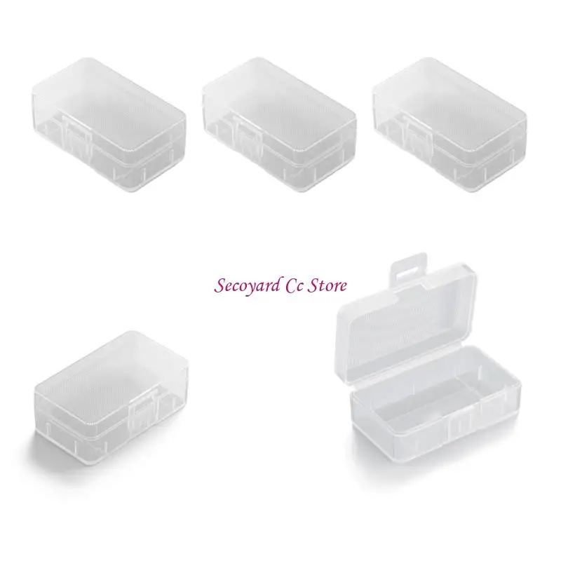 N3UC Compact Plastic 9V Battery Storage Holder with Snap-Close Lid Rectangular Case for Spare Battery Organization in Homes