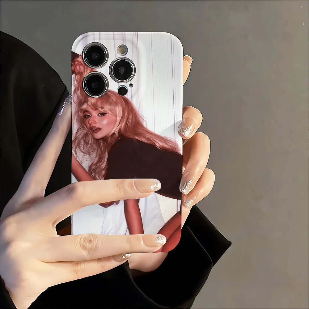 Heißer Sänger S-Sabrinaes Carpenters Telefon Fall Für Samsung S24 S23 A54 55 53FE Ultra Plus 4G 5G Präzise Loch Passenden Film Abdeckungen