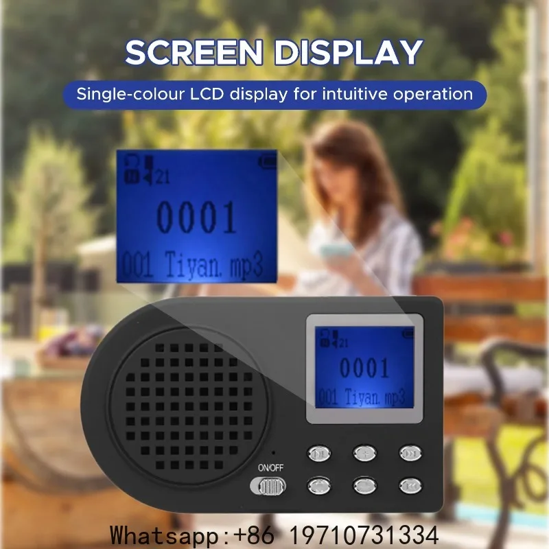 Bird Repellent Simulated Chirping Bird 110 Animal Sounds MP3 Speaker Outdoor Bird Chirping Amplifier with Wireless Remote