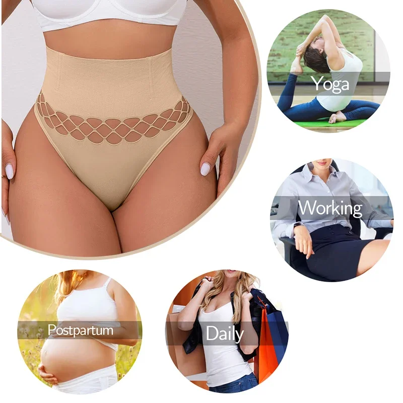 Shapewear Briefs for Womens High Waist Mesh Breathable Summer Body Shaper Panties Tummy Control Butt Lifter Shaping Underwear