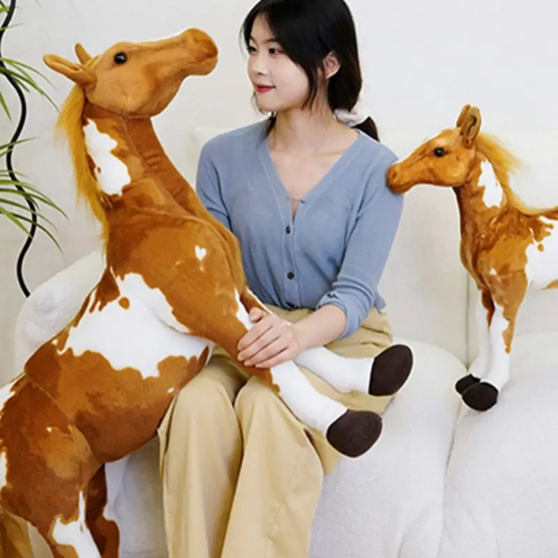 Adorable Simulation Horse Stuffed Animal Plush Dolls High Quality Realistic Image Classic Personal Toy For Children Gift