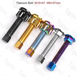 Tgou Titanium Bolts M8/M10x47mm Hexagonal Head Screw And Flange Nut Pitch 1.25mm Motorcycle Chain Tensioner Parts