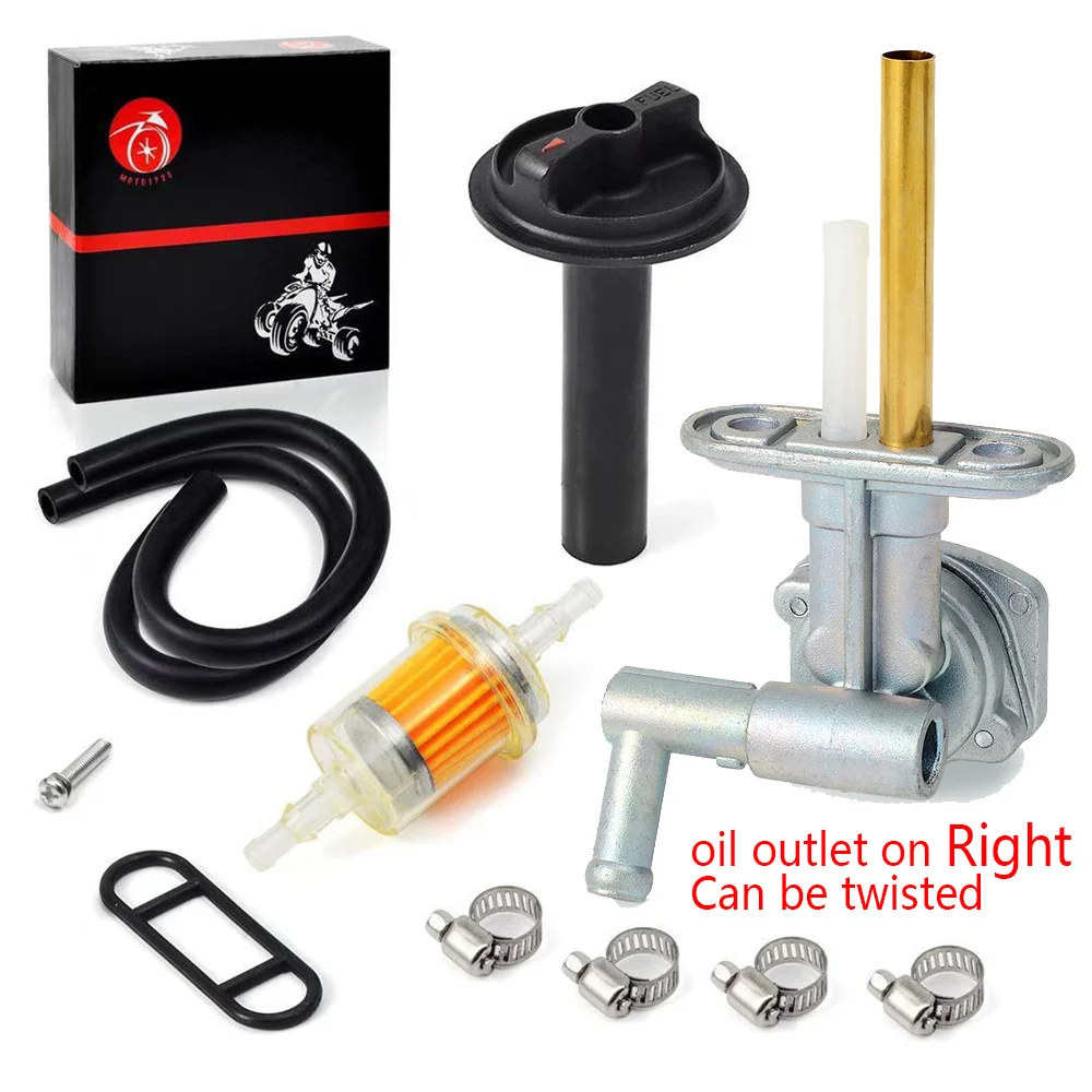 Fuel Valve Petcock Tank Switch & Knob Lever for Kawasaki Prairie 360 KVF360 2003-2013 Prairie 400 1997 1998
