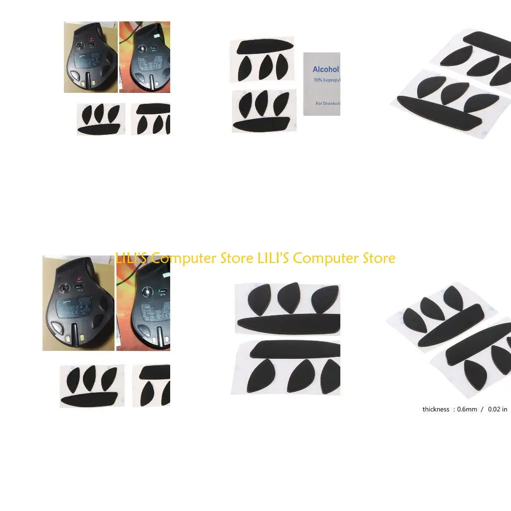 

A52B 2 Sets 0.6mm Thickness Replacement Mouse Feet Skates for MX Revolution