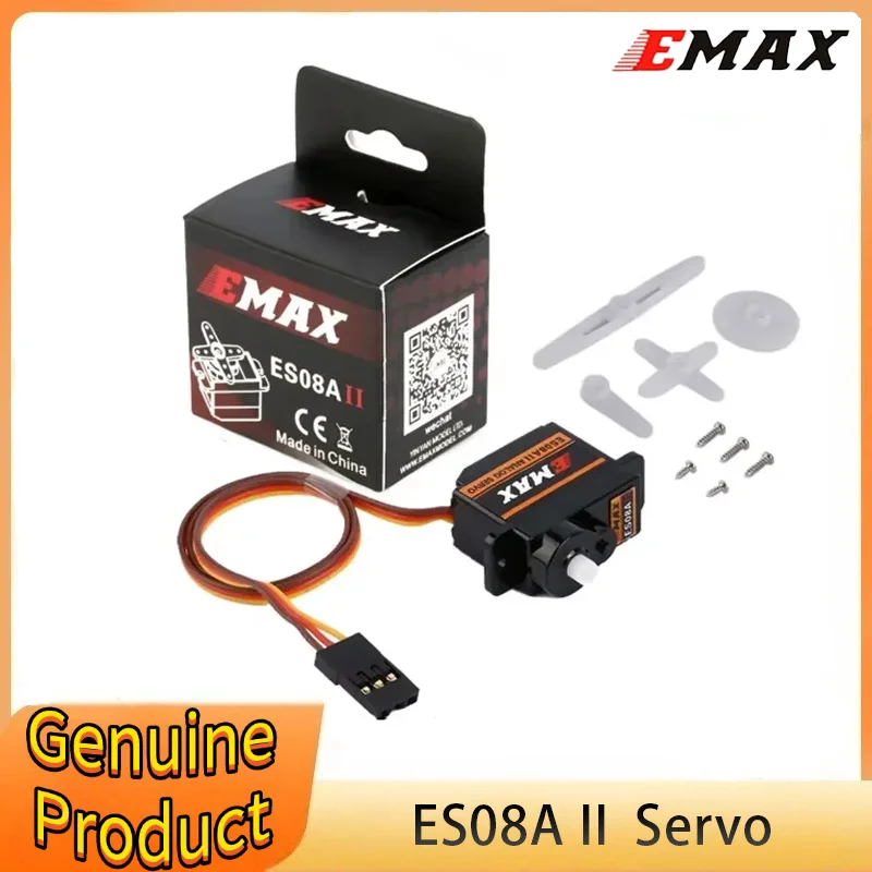 EMAX ES08A II 9g Micro Servo Plastic Gear Analog Mini Servo1.8kg/Sec for RC Models Fixed Wing 3D Airplane Replacement Parts