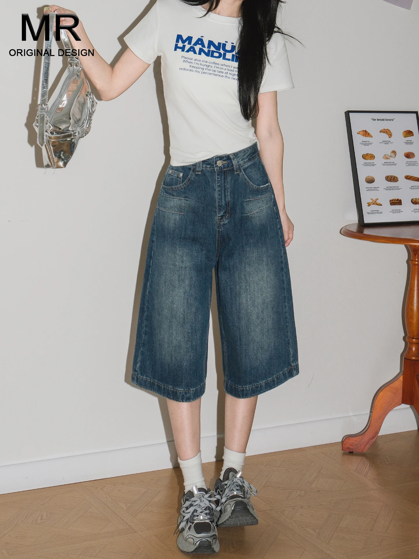 

Джинсы Deep Blue American Design с широкими штанинами, высокой талией, прямым кроем, свободные, стройнящие, летние, для повседневного образа, в стиле Hot Girl