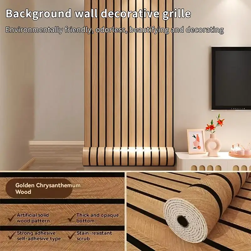 Thick Brown Grid Peel And Stick Wallpaper Faux Plaid Design Waterproof And Moisture-Proof Ideal For Walls Ceilings Home Decor