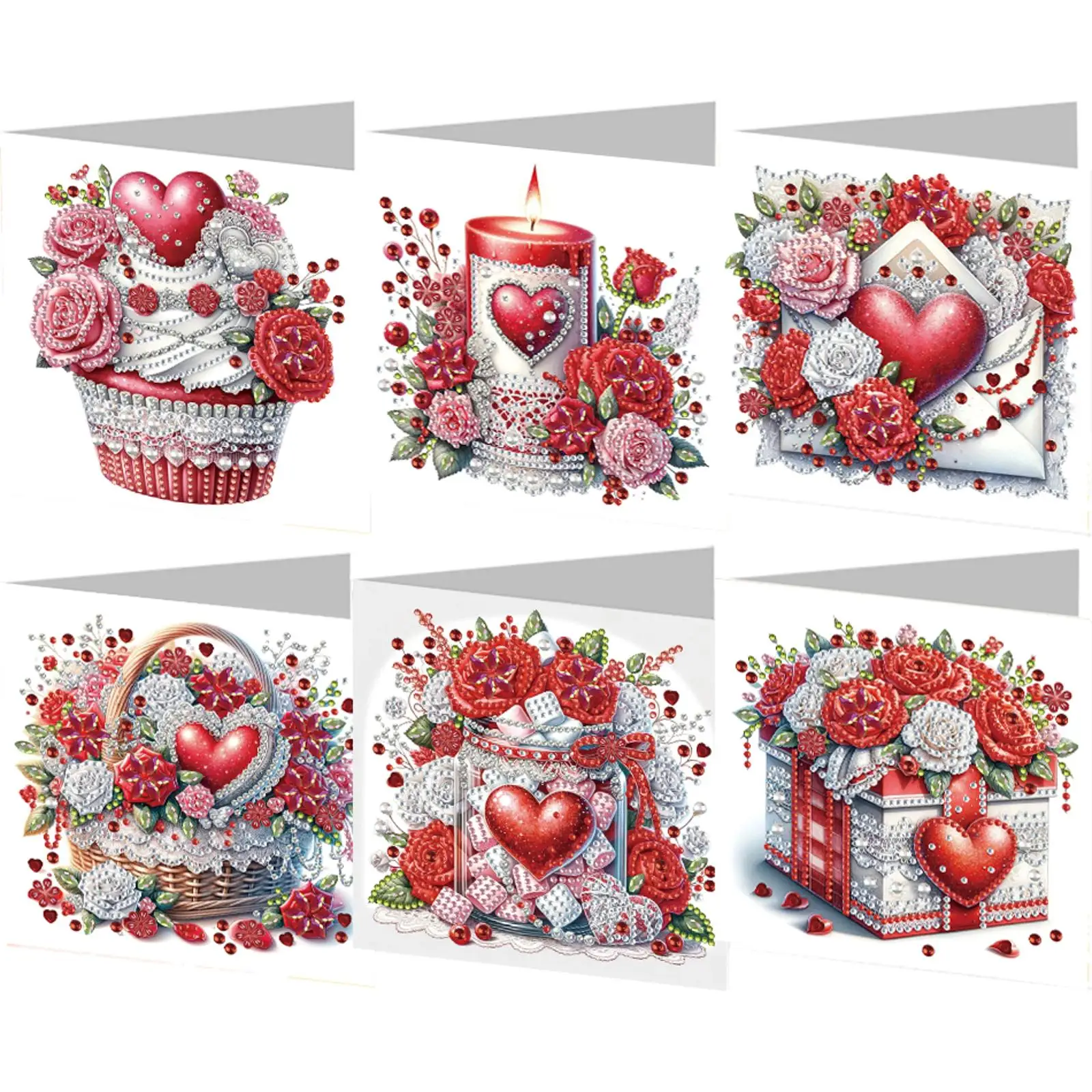 

6 шт. DIY алмазная живопись набор поздравительных открыток горный хрусталь Алмазная мозаика открытки для дней рождения, Дня благодарения и праздников