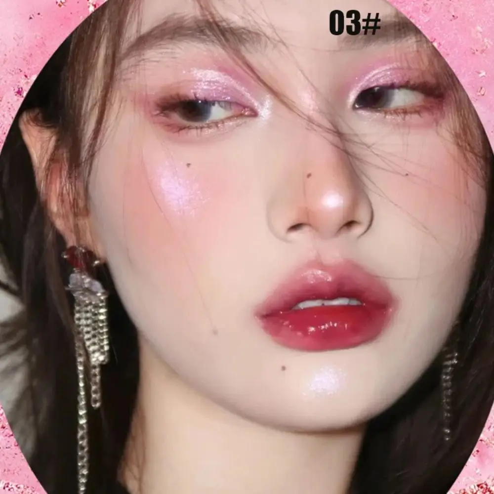 New Love Angel Monochrome Powder Highlighter High Gloss Peach Glitter Bronzer Highlight Long-lasting Makeup Makeup Palette