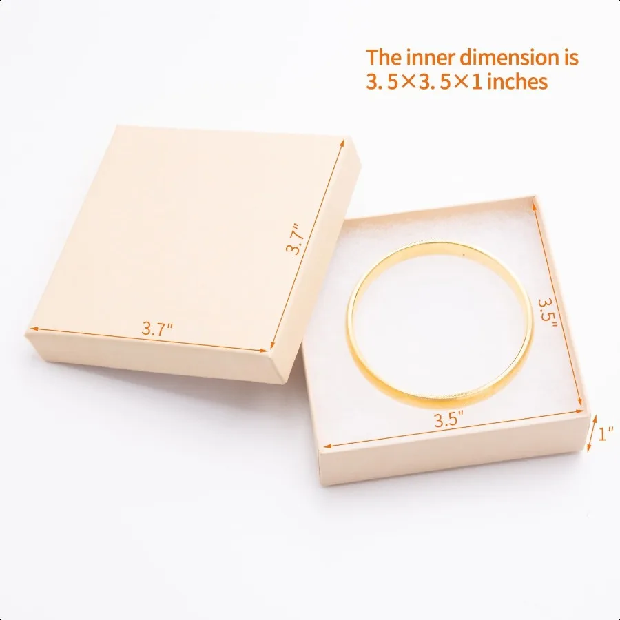 Magicool, paquete de 20 cajas de joyería de cartón de 3,5x3,5x1 pulgadas, utilizadas para collares, pulseras, pendientes, joyería, embalaje de regalo pequeño, joya