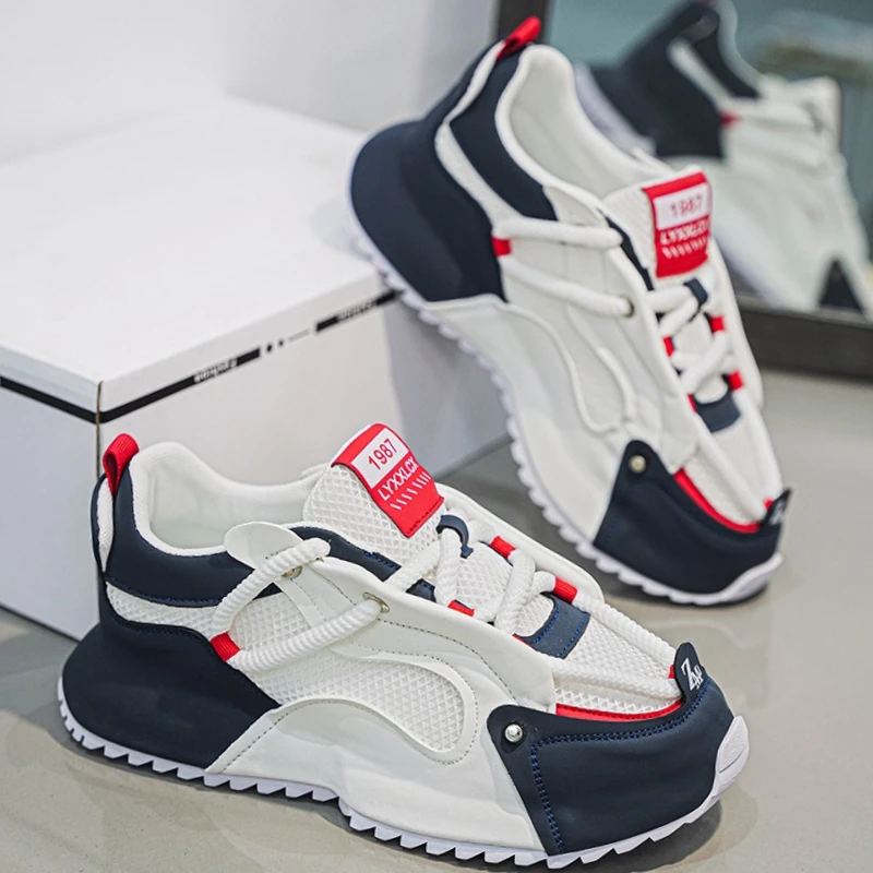 

Fashion Non-slip Sport Shoes Thick Soles Breathable Men Tenis Shoes New Luxury Men Sneakers Designer Platform Running Shoes