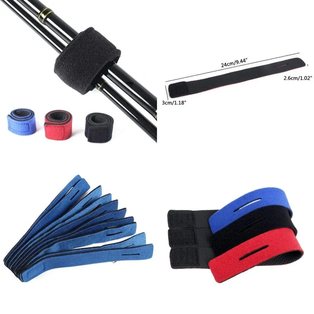 

Y1UC Elastic Bandage Fishing Rod Tie Strap Accessories for Fishing Pole Guide