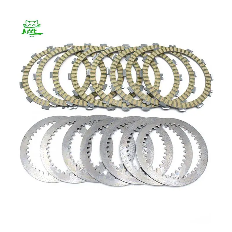 A22E-Motorcycle Friction Clutch Plates With Steel Plate For Kawasaki KLX450R KX450F For Honda CR250R CRF450R
