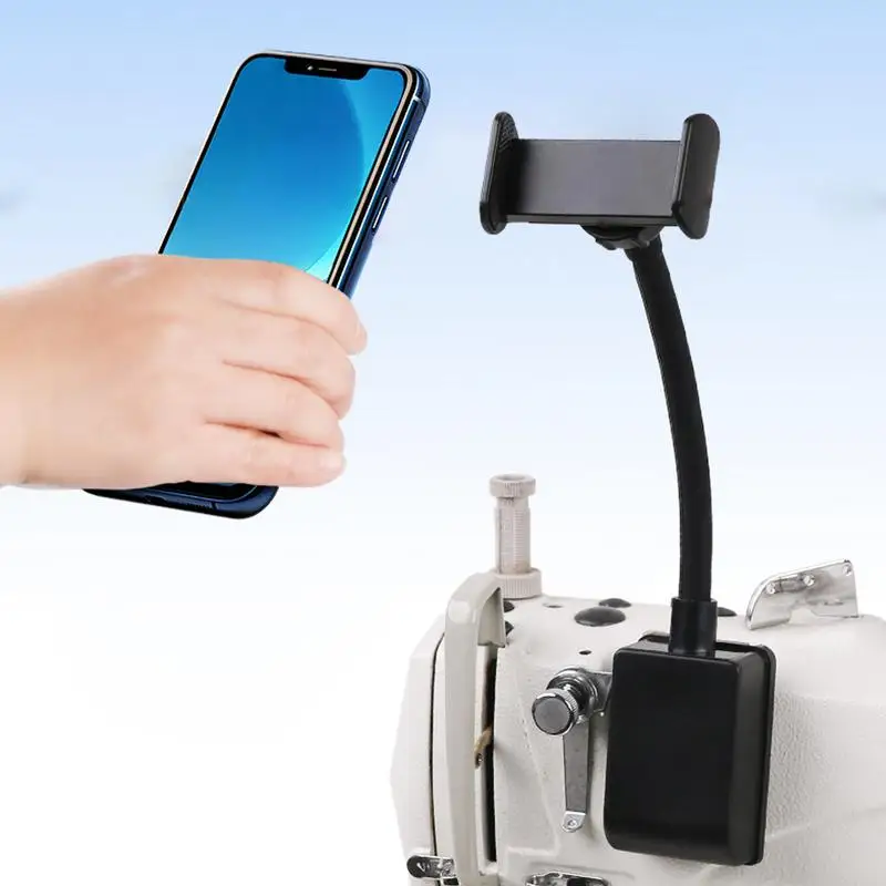 

Phone Mount For Desk Rotating Sewing Machine Phone Stand Semi-Automatic Magnetic Mount Adjustable Telescopic Tether
