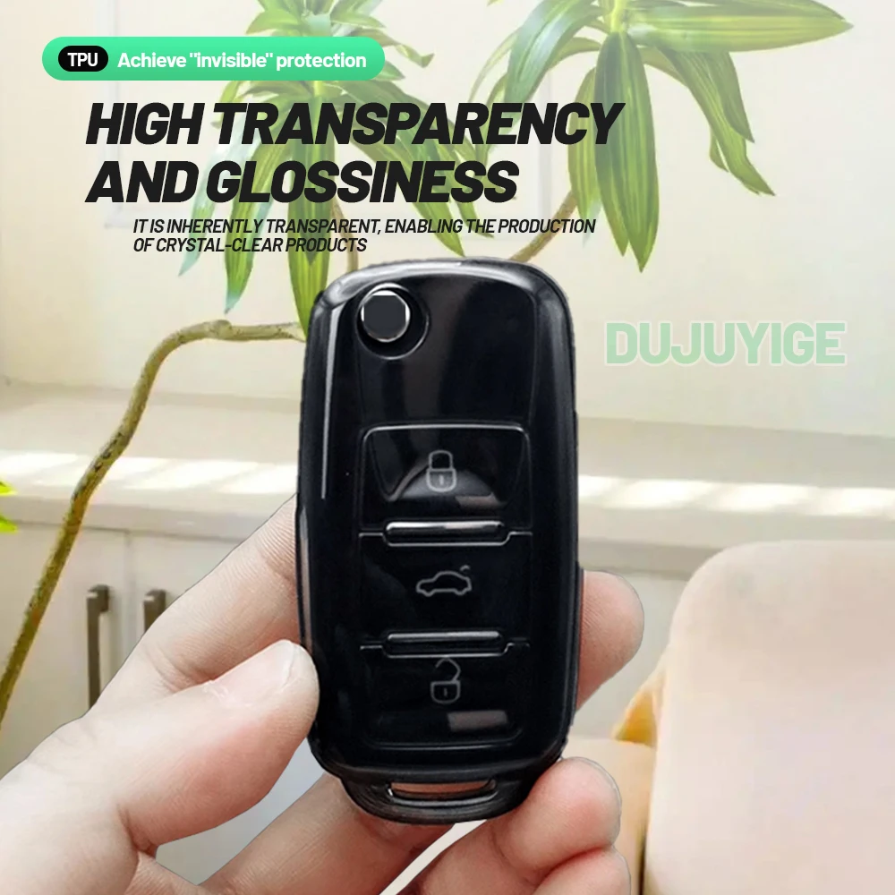 Clear TPU Car Key Case For VW Golf 6 2008-2012 Key Fob Cover Protector Shell Auto Accessories 2009 2010 2011
