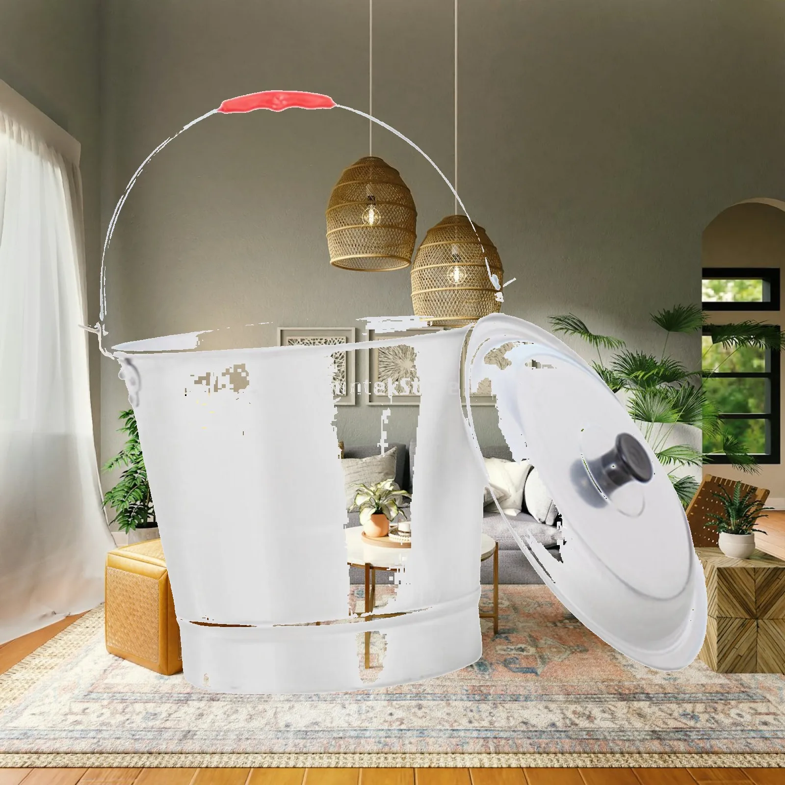 Aluminum Bucket Metal Bucket Sauna Accessories Rustproof for Farm Water Ice Pail Water Bucket