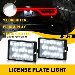 2Pcs For Dodge Durango Citadel Limited 2014 2015 2016 2017 2018 2019 2020 2021 LED License Plate Light Lamp Assembly Replacement