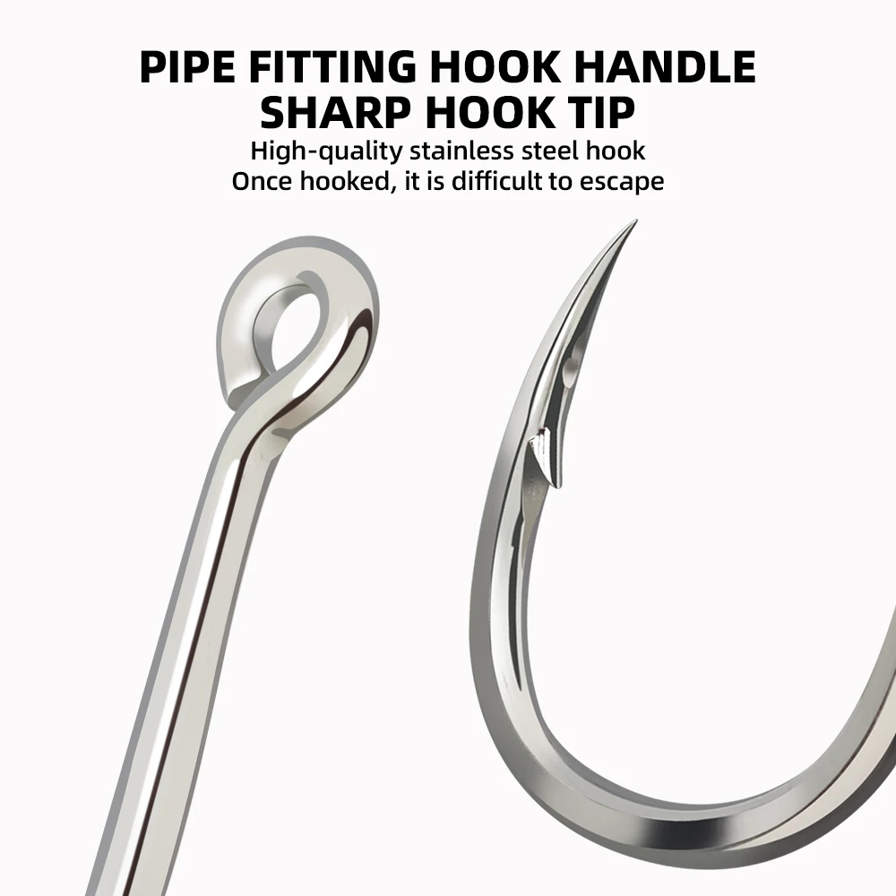 ZYZHE 1 Stück JIG Assist-Haken 49 Stränge Stahlschnur BKK 8062 Haken Hochfeste Meeresfischerei JIG Kunstköder Assist-Haken – Detail 4