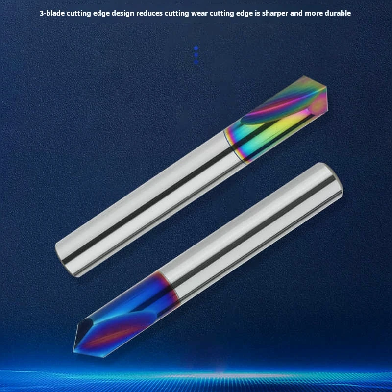 카바이드 챔퍼 밀링 커터 60 90 120 °   텅스텐 스틸 CNC 커터 2&3 플루트 챔퍼링 밀 금속 커터 엔드밀