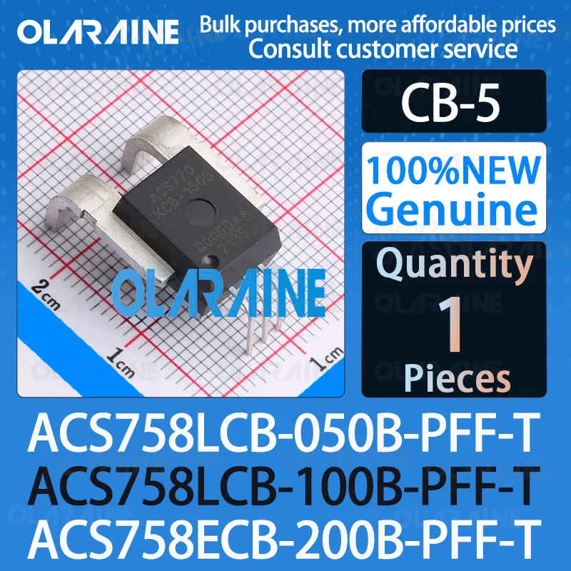 ACS758LCB-050B-PFF-T ACS758LCB-100B-PFF-T ACS758ECB-200B-PFF-T CB-5 Acurrent sensor is mounted on the board Current rating 10 mA