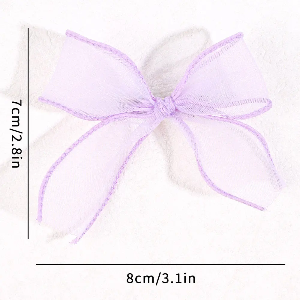 Sweet Girl Hairpin Sweet Purple Bow New Korean Girls Clips  Lovely Bowknot Headwear Kids Hairgrips Barrettes Hair Accessories