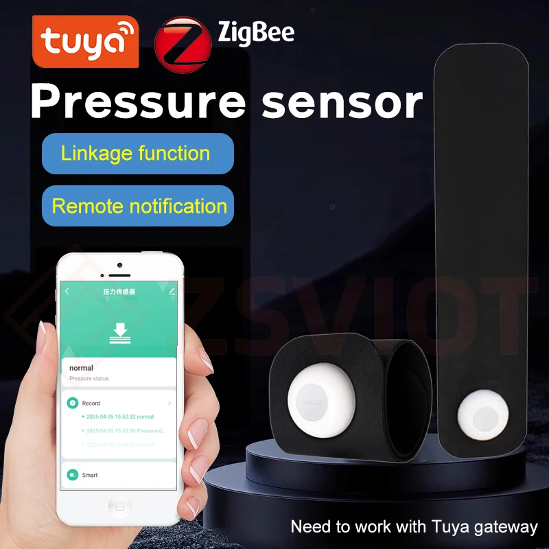 

Tuya Zigbee Multifunctional Pressure Sensor Flexible Thin Film Pressure Sensor Smart linkage built-in battery Smart life APP