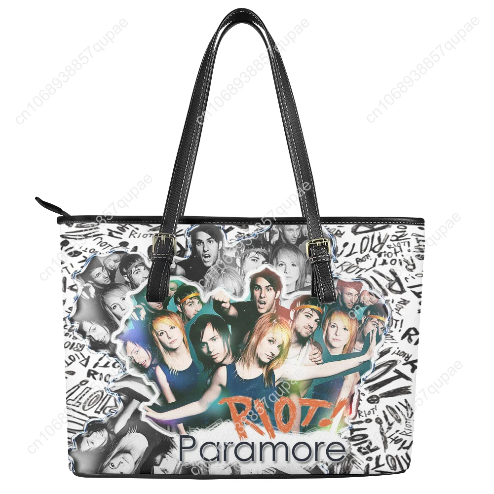 Paramore Rock Band Custom Handbag Womens Mens Personalized Tote Bag Shoulder Bag Business Leather Purse Travel Bag Gift