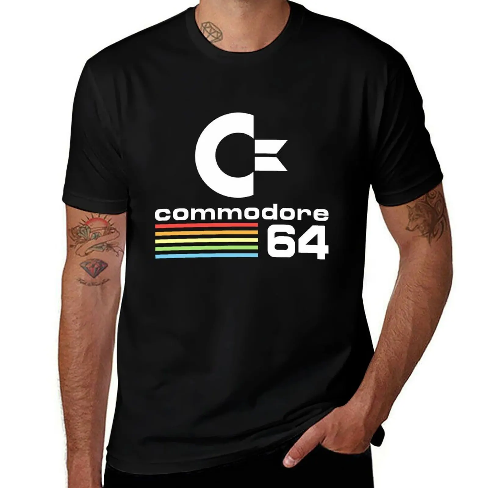 Commodore 64 T-Shirt Novelty Print Casual Tee Shirt T-Shirt