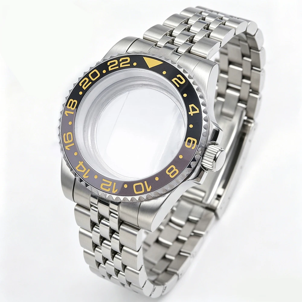 200M Tauchergehäuse 40mm Passend für NH35 NH36 NH34 GMT Uhrengehäuse Jubilee-Armband Saphirglas Schiebeverschluss – Detail 6