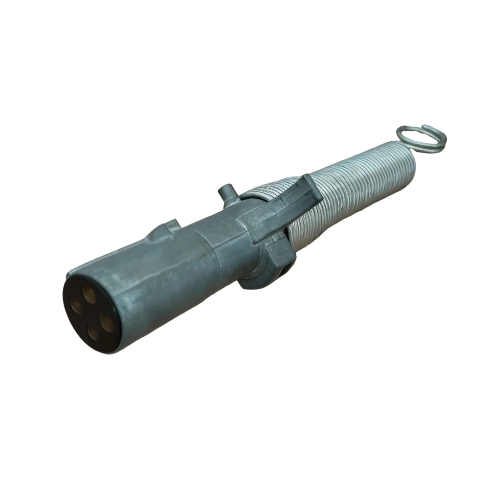 American 4-Way Round Trailer Plug with Spring Tail Heavy Duty