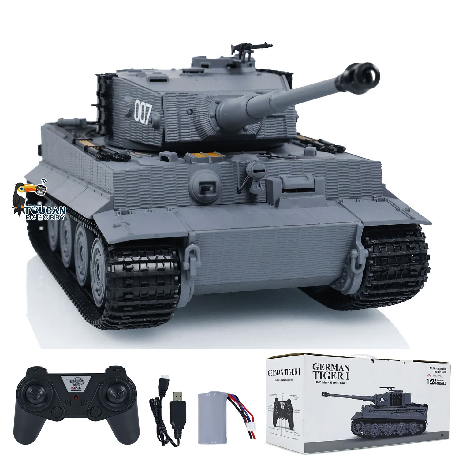 VSTANK 1/24 KING TIGER RCバトルタンク　未開封 Amazon.co.jp: 1/24 RCバトルタンク タイガーI (迷彩仕様) : おもちゃ