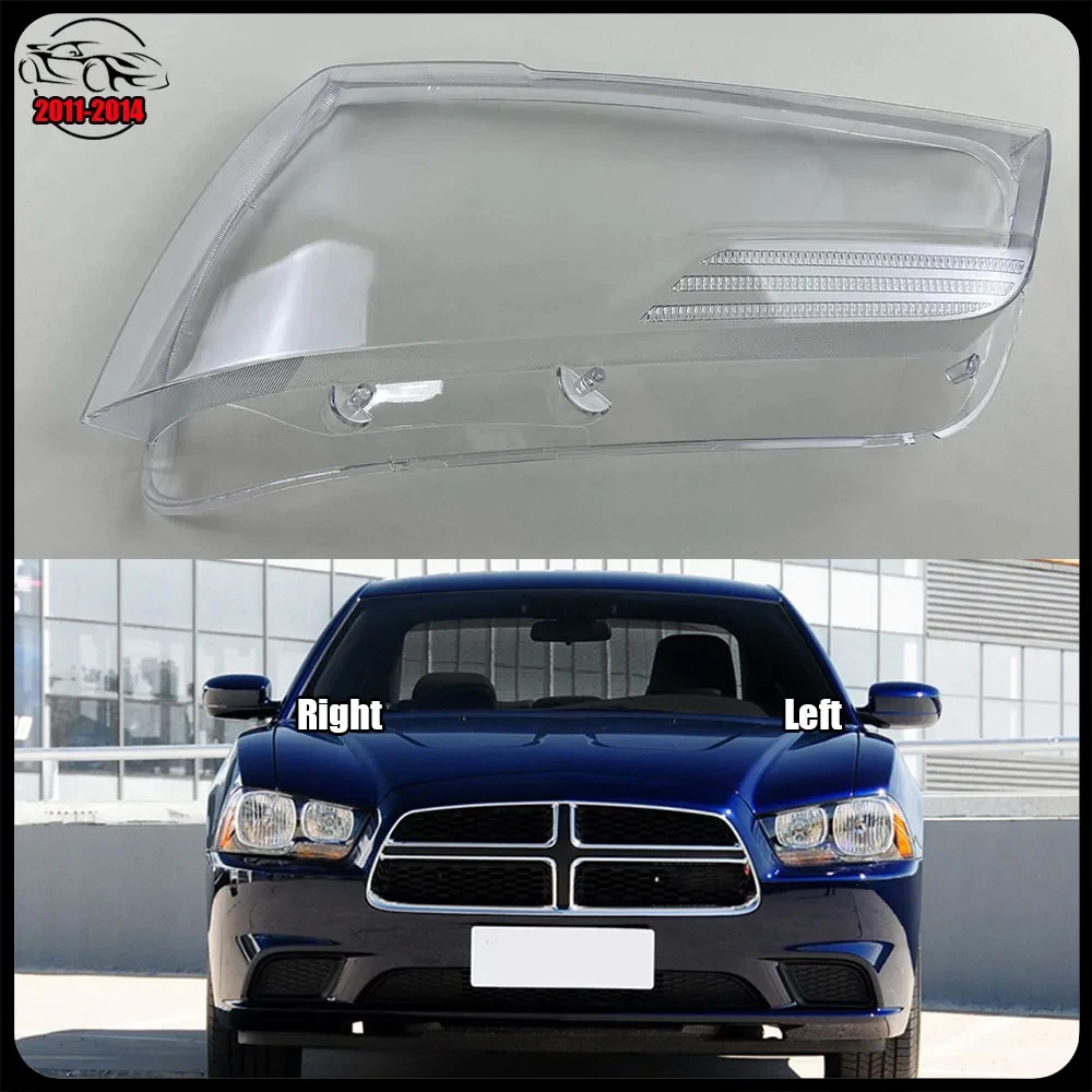 

For Dodge Charger 2011-2014 Car Replacement Headlight Cover Transparent Lampshade Lamp Case Head Light Glass Lens Shell