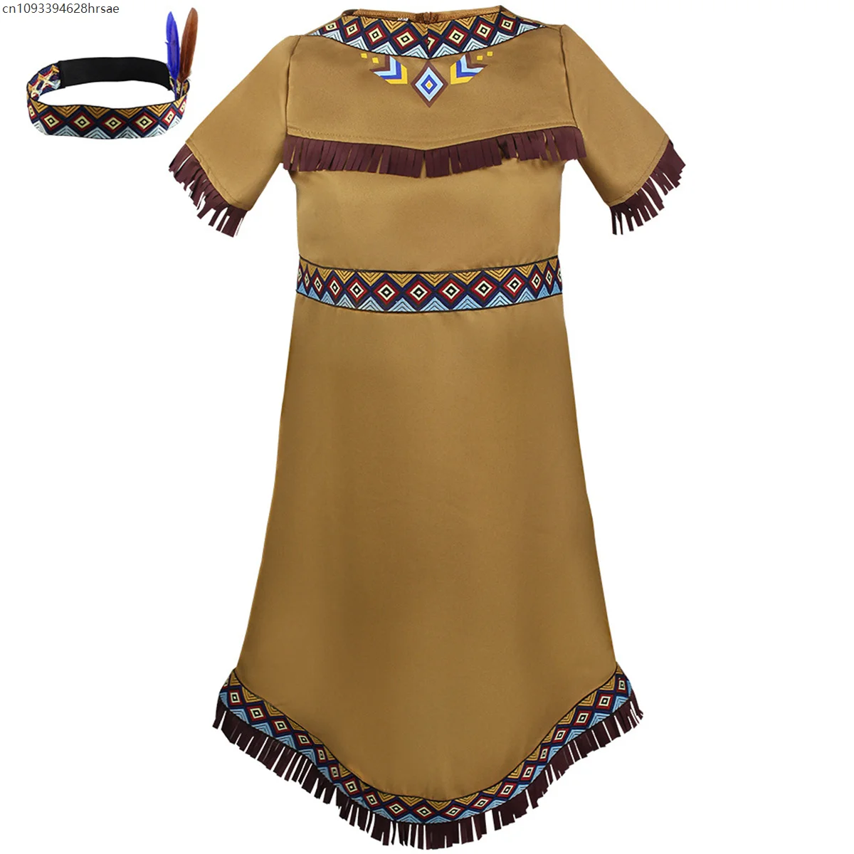 コスプレインド王女の衣装キッズガールズハントレスコスチュームクリスマスハロウィンパーティーマルディグラファンシードレス