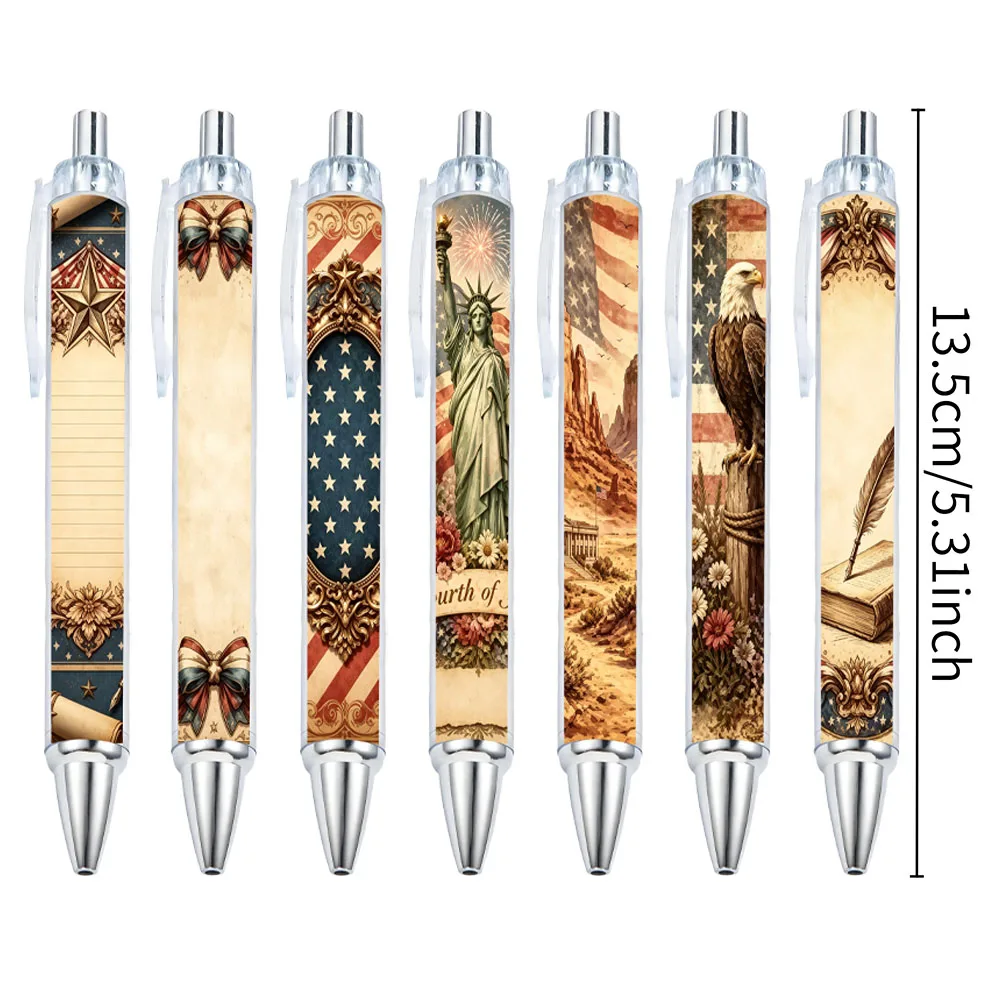 11Pcs Retro Independence Day Themed Gel Pens with Random Designs