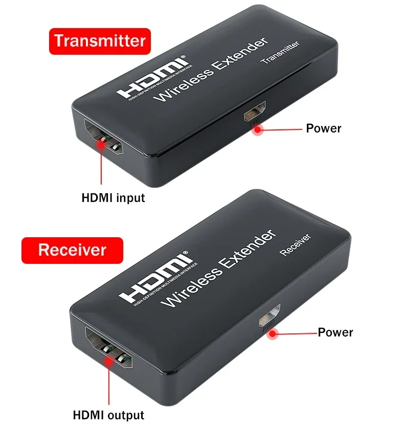 150M Wireless HDMI Extender Video Transmitter & Receiver HDMI WiFi Extender Support 1 TX to 4 RX for PS4 Camera PC TV Projector