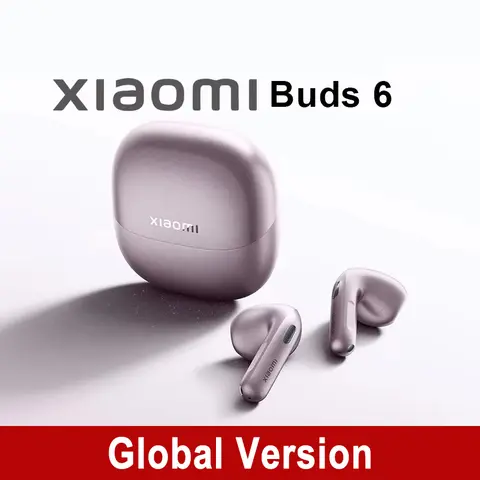 Global Version Xiaomi Buds 6 TWS Earphone 35h Long Battery Life Bluetooth 5.4 Truely Lossless Audio Half in ear Noise Reduction