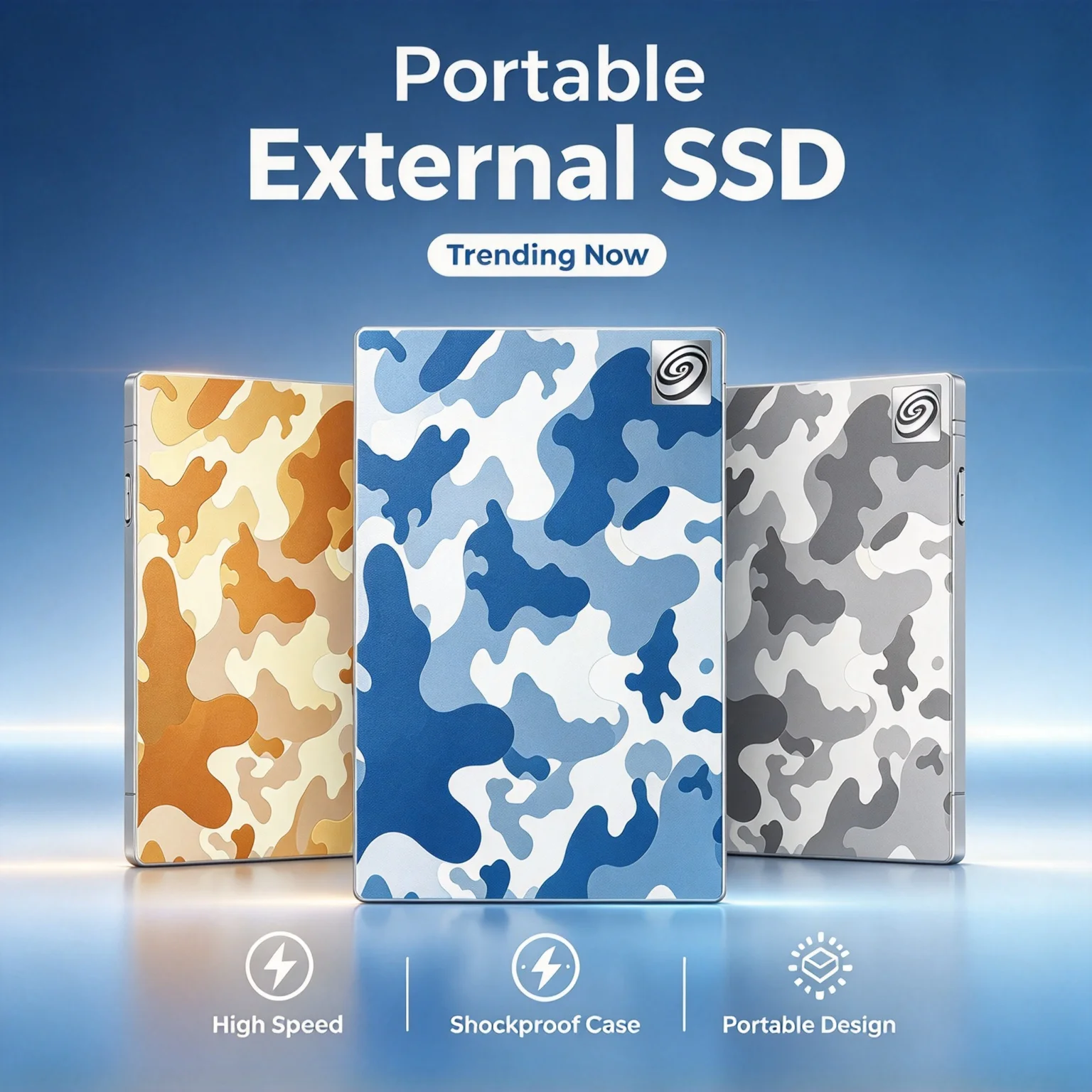 Multi-Color Portable Mechanical Hard Disk, 500GB/1TB/2TB, USB 3.0, External HDD, Travel, Desktop, Laptop. Best.