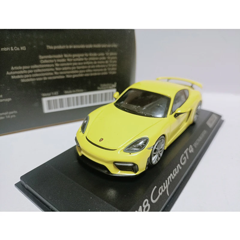 Minichamps escala 1:43 718 cayman gt4 liga modelo de carro clássico adulto lembrança presente decorações exibição estática