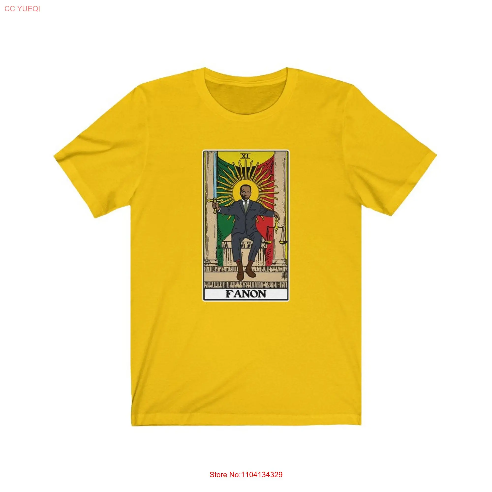 Fanon Justice Tarot Psychoanalysis Philosophy T shirt long or short sleeves