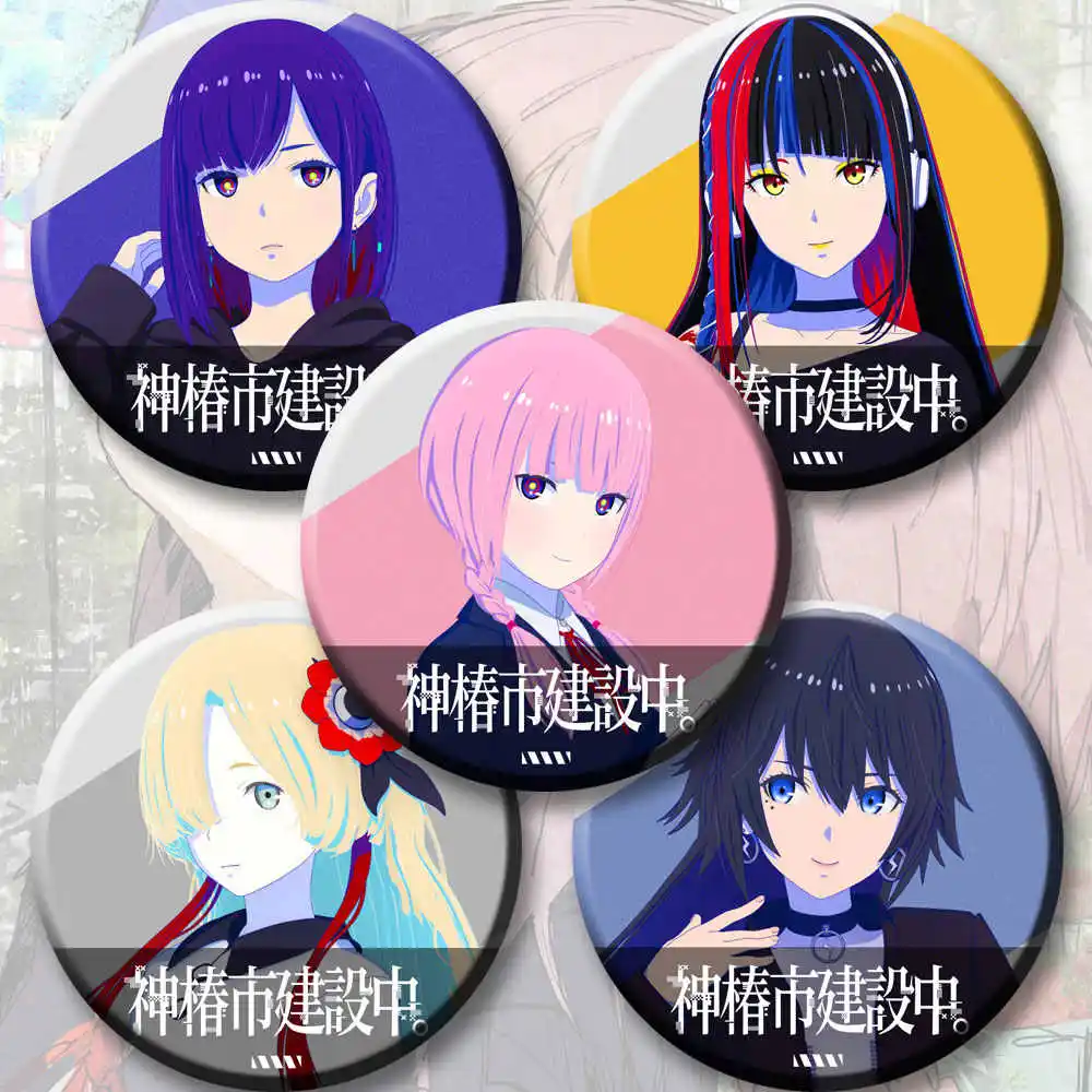 

Anime Kamitsubaki City Under Construction Pins Morisaki Kafu Asanushi Haru Badge Cosplay Charm Cartoon Itabag Bedge Brooch DADGE