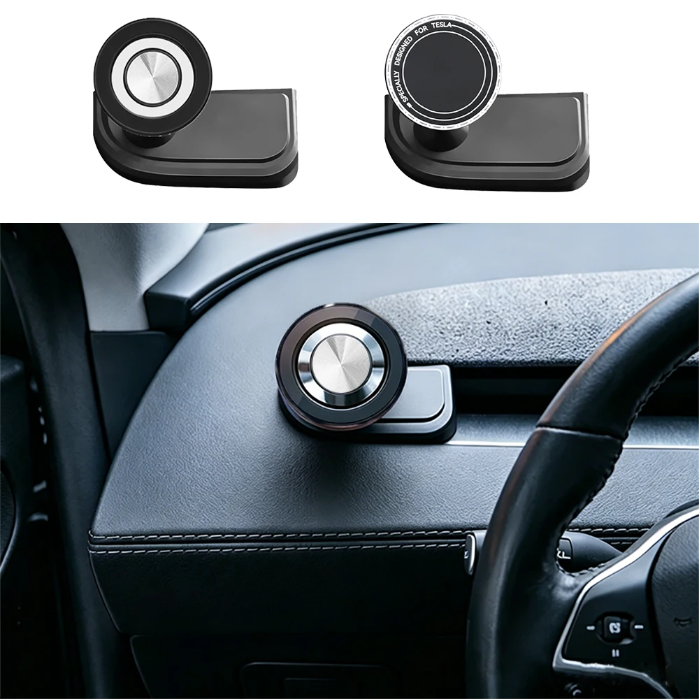 Dashboard Magnetic Phone Mount 360° Rotation LHD Only For Tesla Model Y L 6‑Seat Model Y Juniper Model 3 Highland Accessories