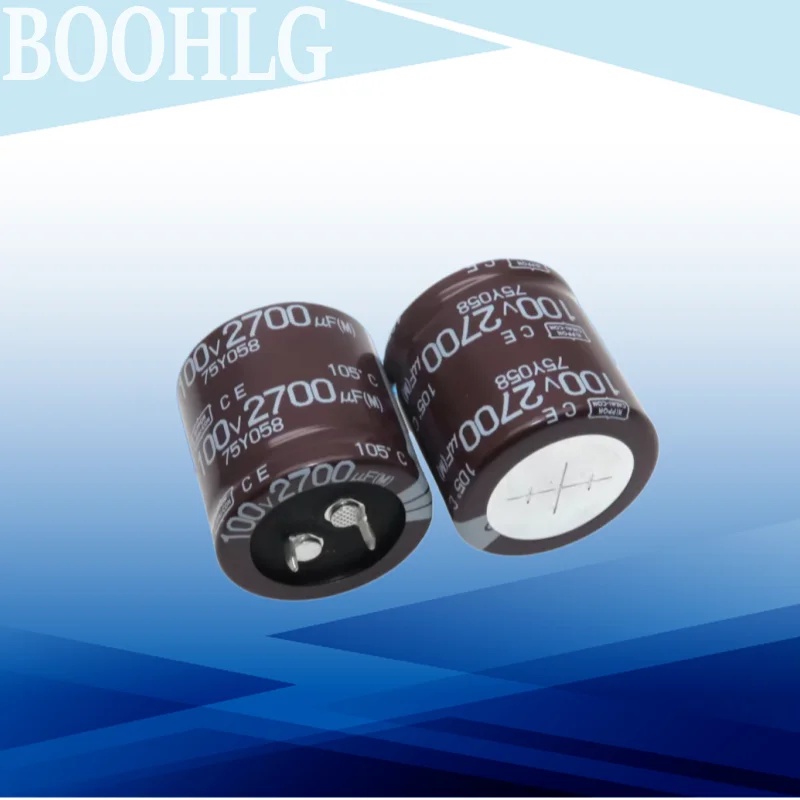 2PCS Black Diamond Capacitor 100V 2700UF 30X30 CE 105 Degrees Replacement 100V 2200UF