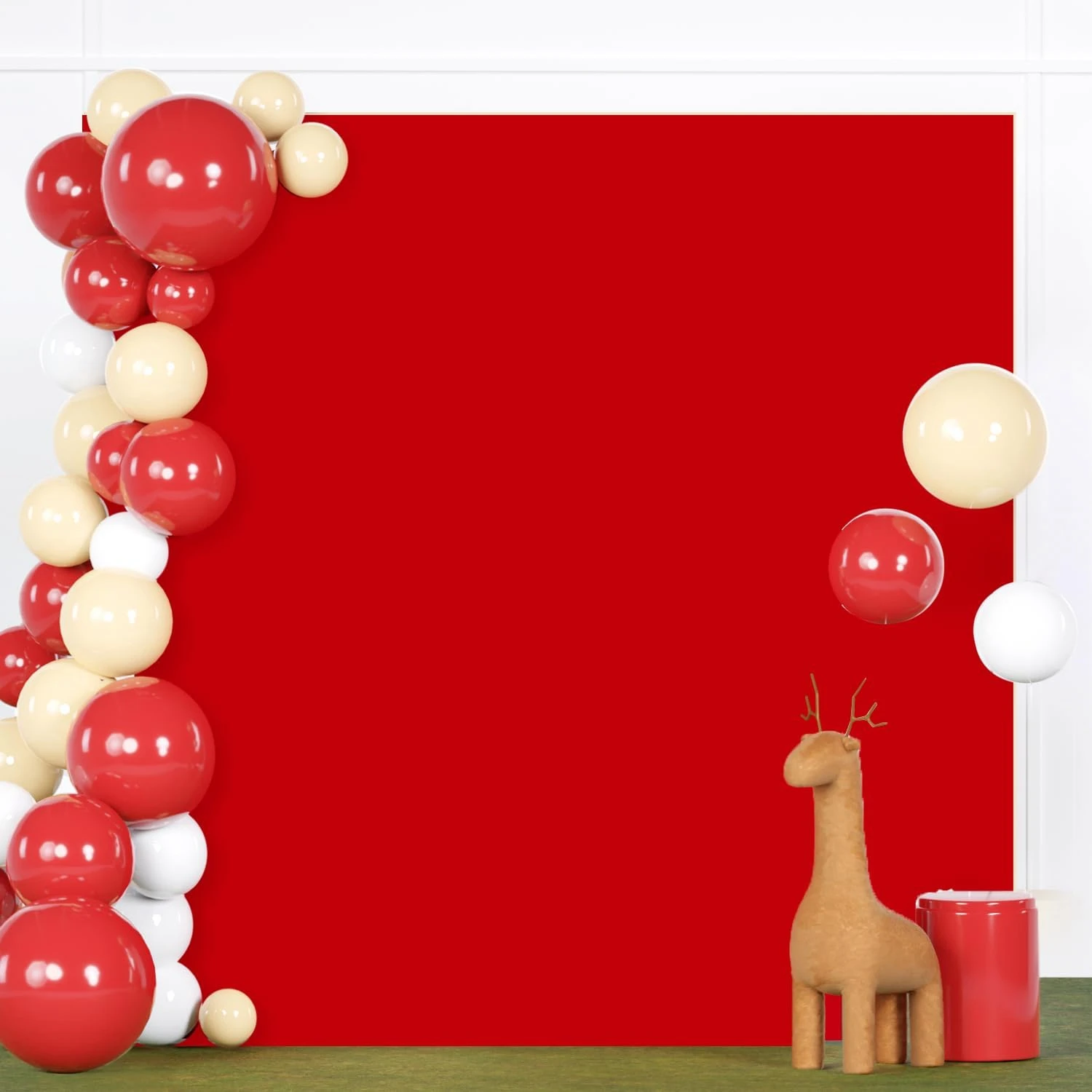赤い四角いアーチ型カバー-誕生日-結婚式-パーティー-ベビーシャワー-妊娠中の写真撮影用-パーソナライズ-スパンデックス-ストレッチ素材-写真撮影用背景幕