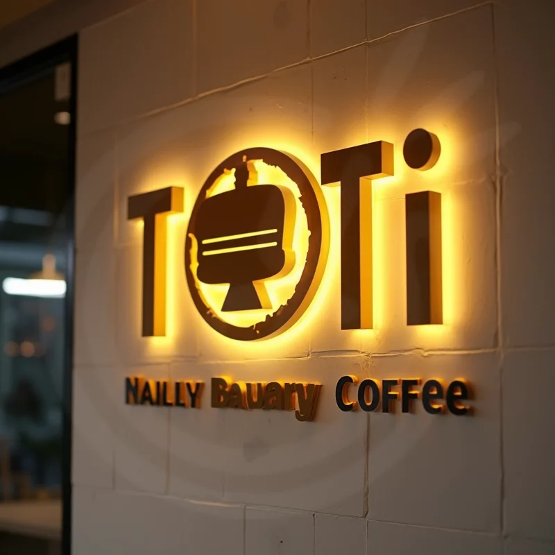 Letrero de letras de Metal retroiluminado con LED 3D personalizado iluminado para escaparate de negocios al aire libre señalización publicitaria impermeable