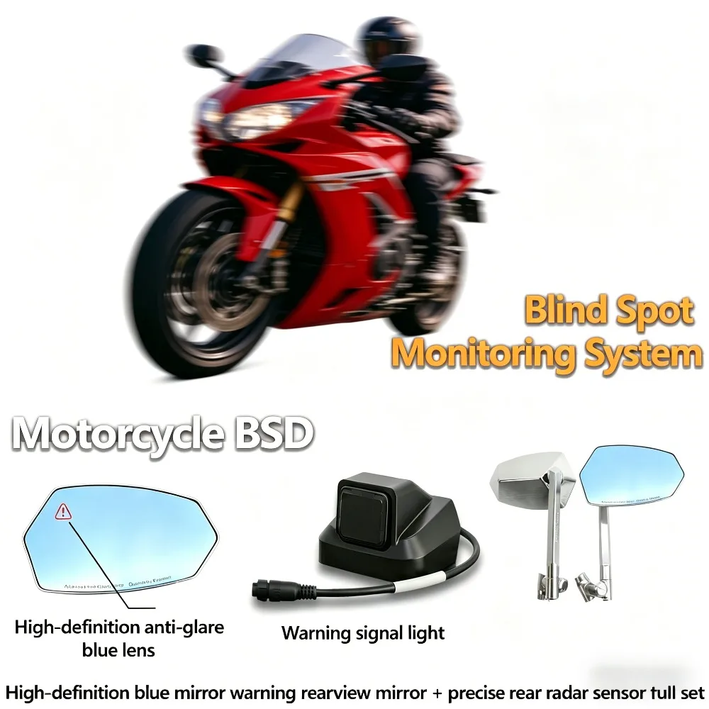 

BSD Blind Spot Mirror Radar For Harley-Davidson Street Glide Nightster 975 Road Glide No Drilling Aluminum Alloy