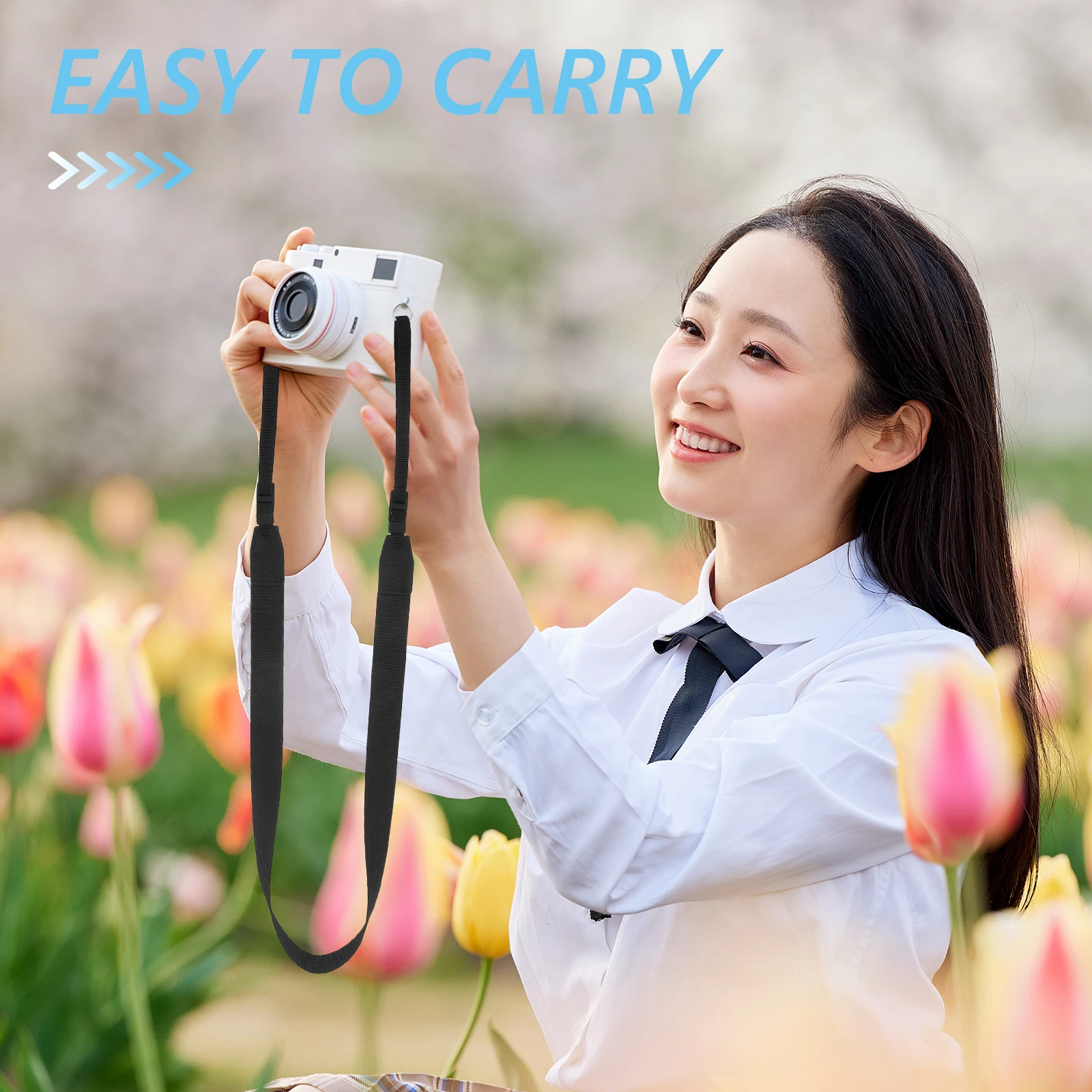 

Universal Adjustable Camera Shoulder Strap Ergonomic Lightweight Compatible with Most Cameras Portable Easy for Photographers