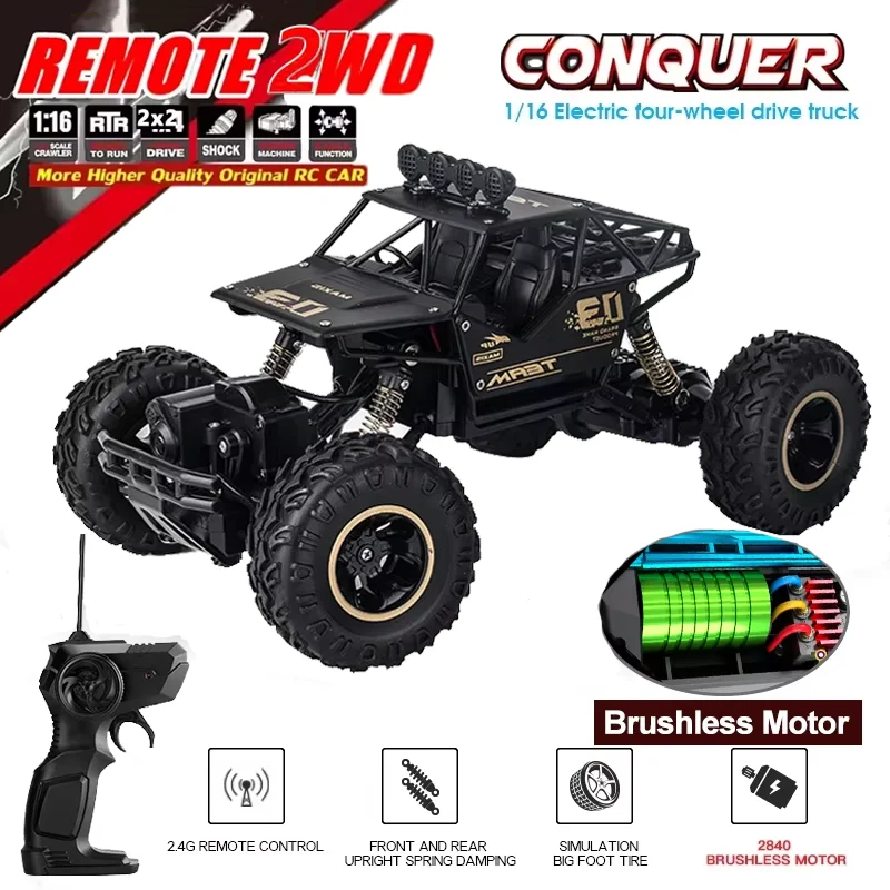 2024 New 4WD Remote Control Car With Led Lights Radio RC Buggy Off-Road Drift Trucks RTR Vehicle Children‘s Boys Kids Gifts Toys